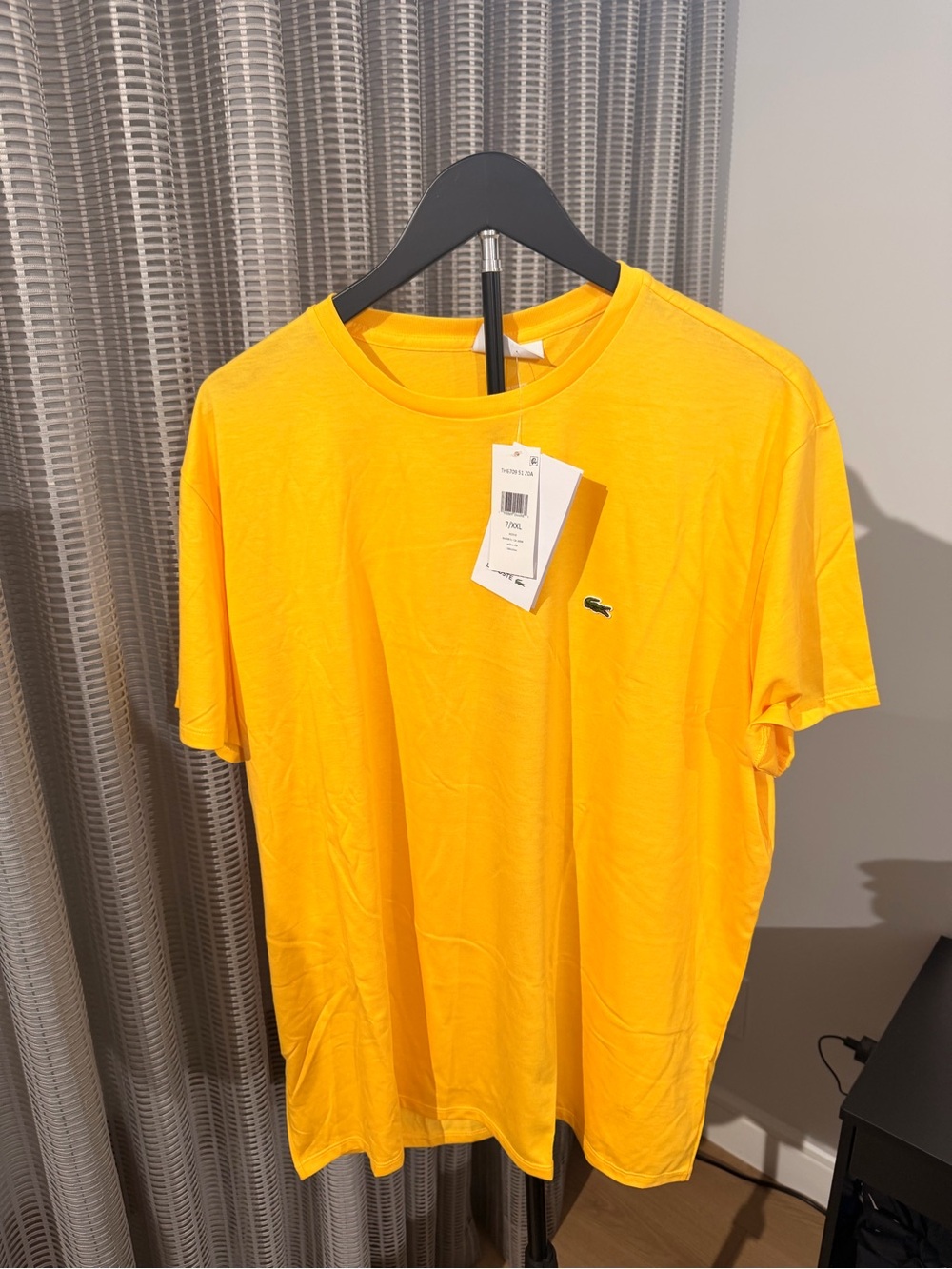 Lacoste Men's Bright Yellow Crew Neck T-Shirt